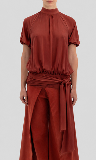 FABRIC CREPE LISO TEJA ROASTED